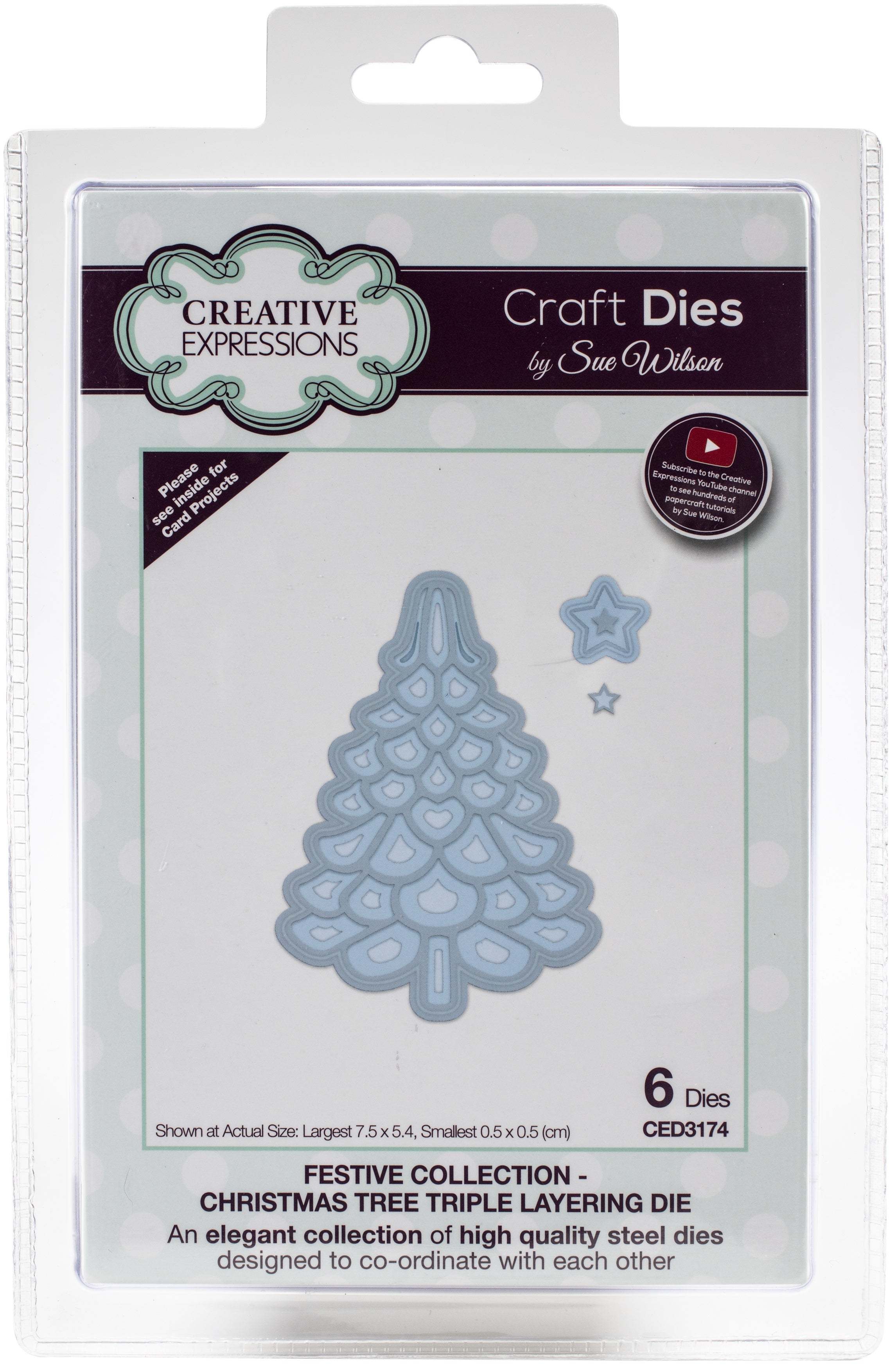 Creative Expressions Festive Craft Dies By Sue Wilson - Triple Layer-Christmas Tree
