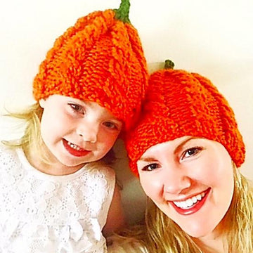 Chunky Cable Pumpkin Hat