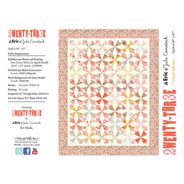 Moda Fabrics 2wenty-thr3e Quilt - Downloadable PDF