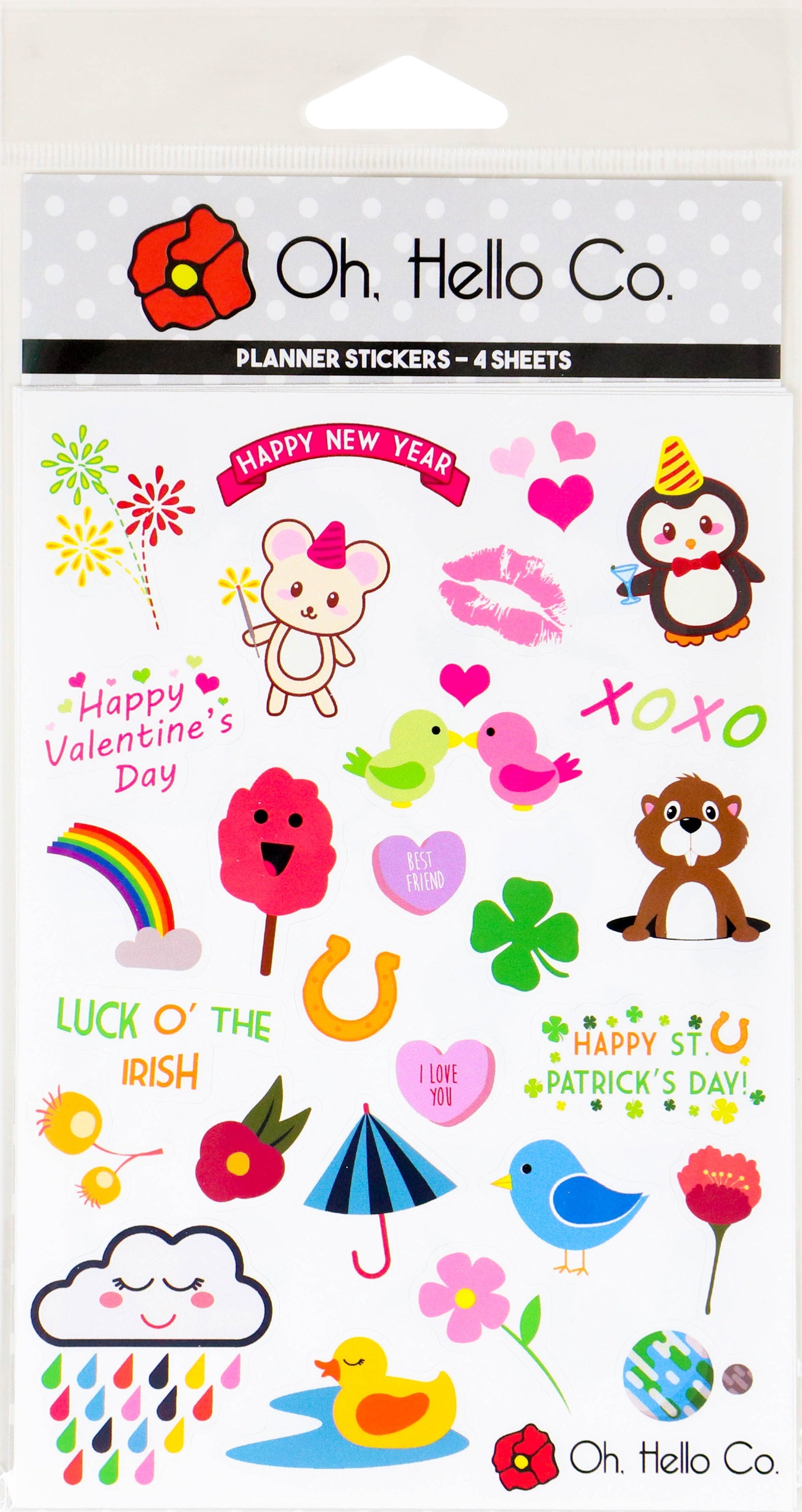 Oh, Hello Co. Oh Hello Planner Stickers 4 Sheets - Holiday Decorative