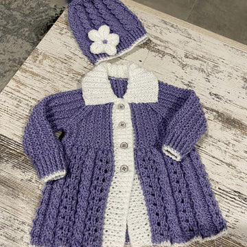 Elizabeth Coat, Hat & Booties 16 inch chest size newborn