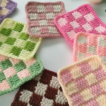 Beginner-Friendly C2C Crochet Coaster Pattern – PDF Download