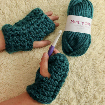 Tramlines Cowl and Fingerless Gloves