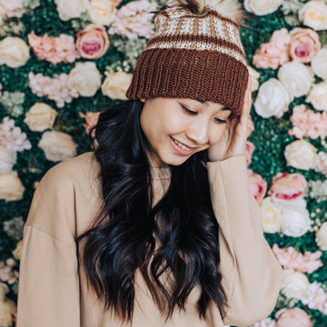 Olena Hat in Lion Brand Basic Stitch Skein Tones - M20400 BSAP - Downloadable PDF