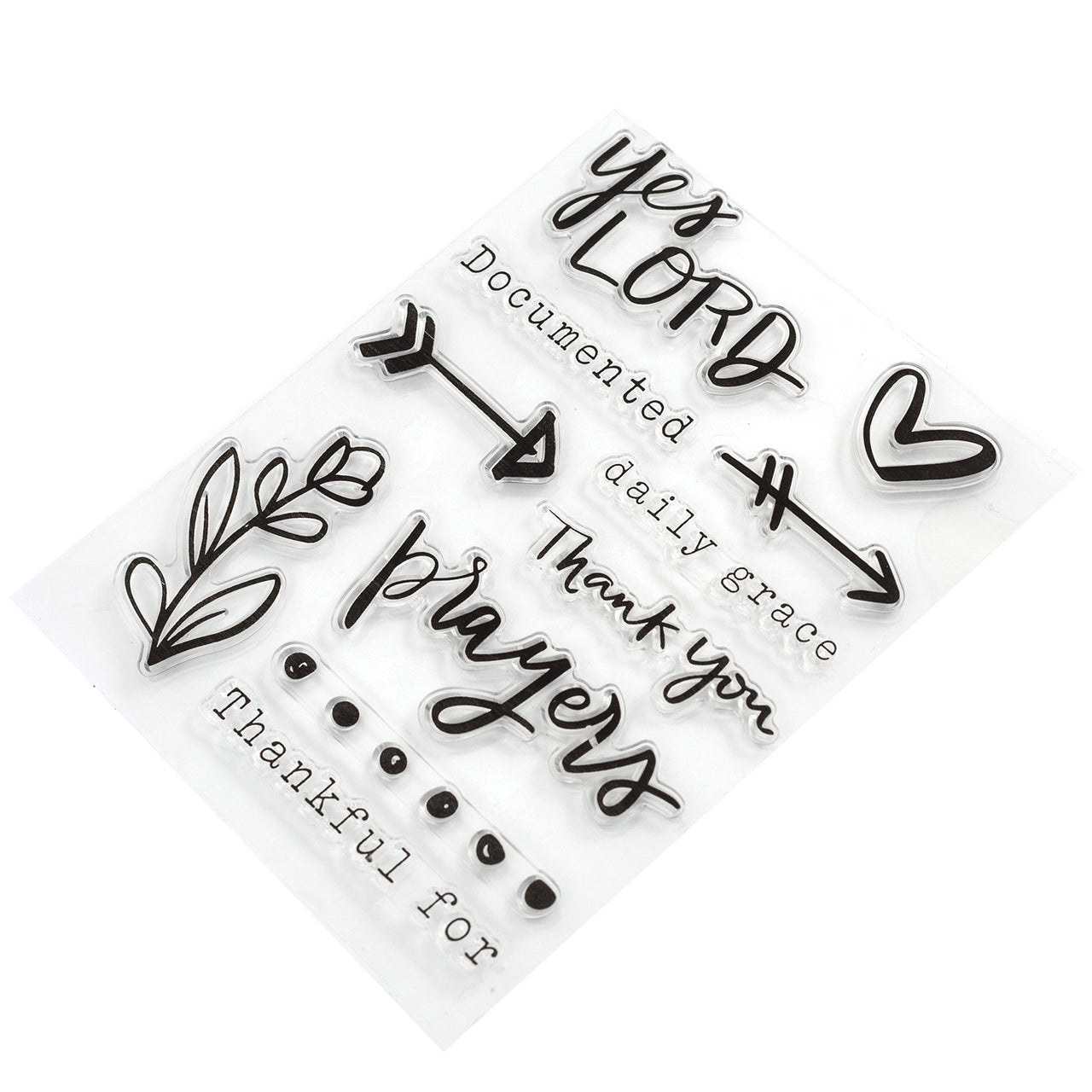 American Crafts Creative Devotion Clear Acrylic Stamps - Prayers