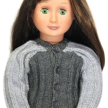 Saddle Sleeve Cardigan - 18" Dolls