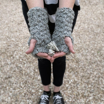 Granite Fingerless Mitts