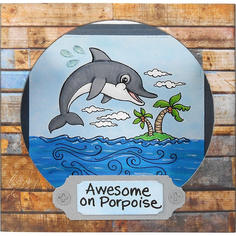 Stampendous Cling Stamp - Porpoise Fun