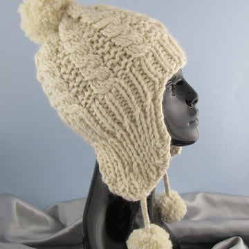 Big Bobble Superfast Cable Trapper Beanie Hat