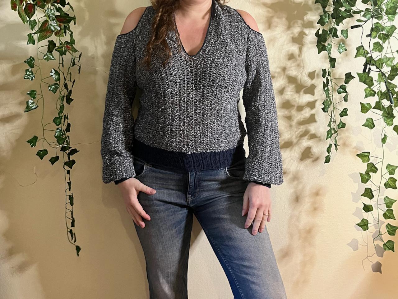 Häkelanleitung Cold-Shoulder-Sweater "Rebel Yell"