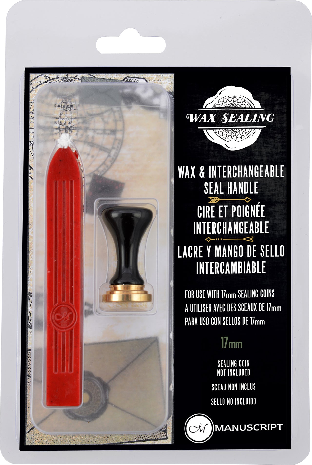 Manuscript Pen Manuscript Short Handle W/Wax - Black Ceramic