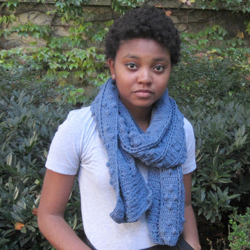 Bobble Diamonds and Posts Scarf