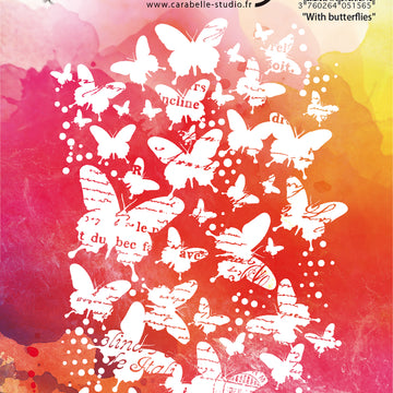 Carabelle Studio Art Printing A6 Rubber Texture Plate - Butterflies