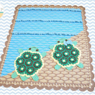 Bubbles The Turtle Blanket