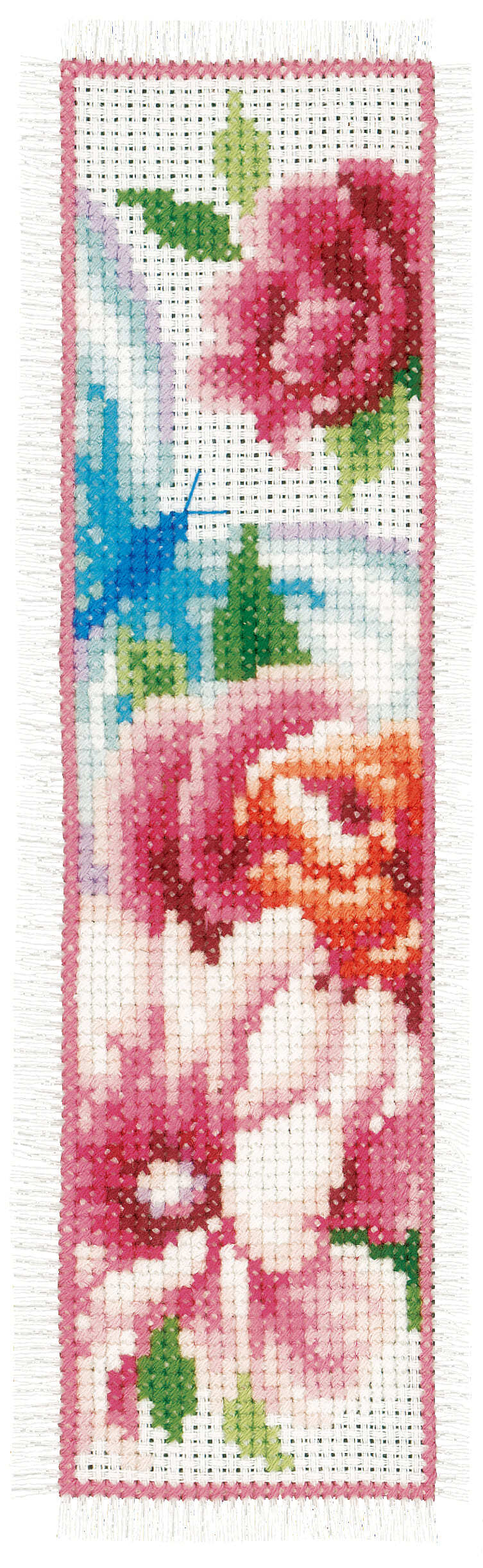 Vervaco Bookmark Kit Flowers And Butterflies I Set Of 2 Cross Stitch Kit