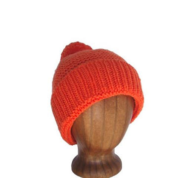 Pom Pom Hat with Brim