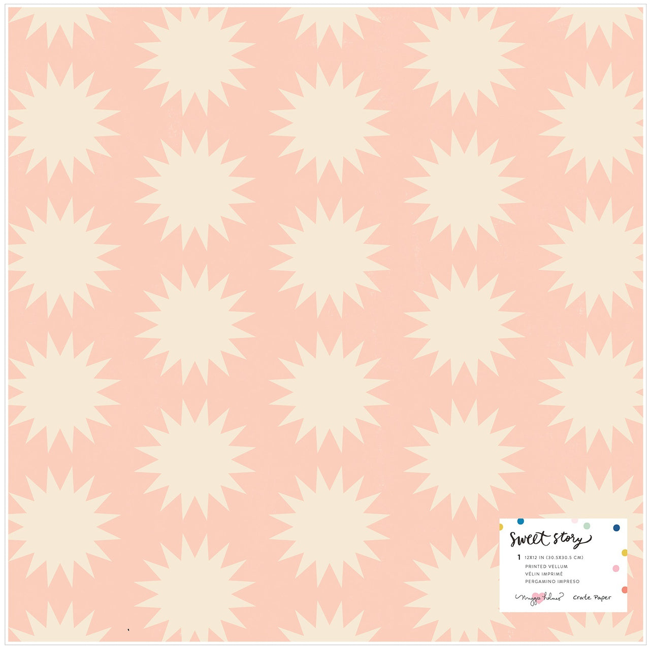American Crafts Maggie Holmes Sweet Story Single-Sided Vellum 12"X12" - Stardust