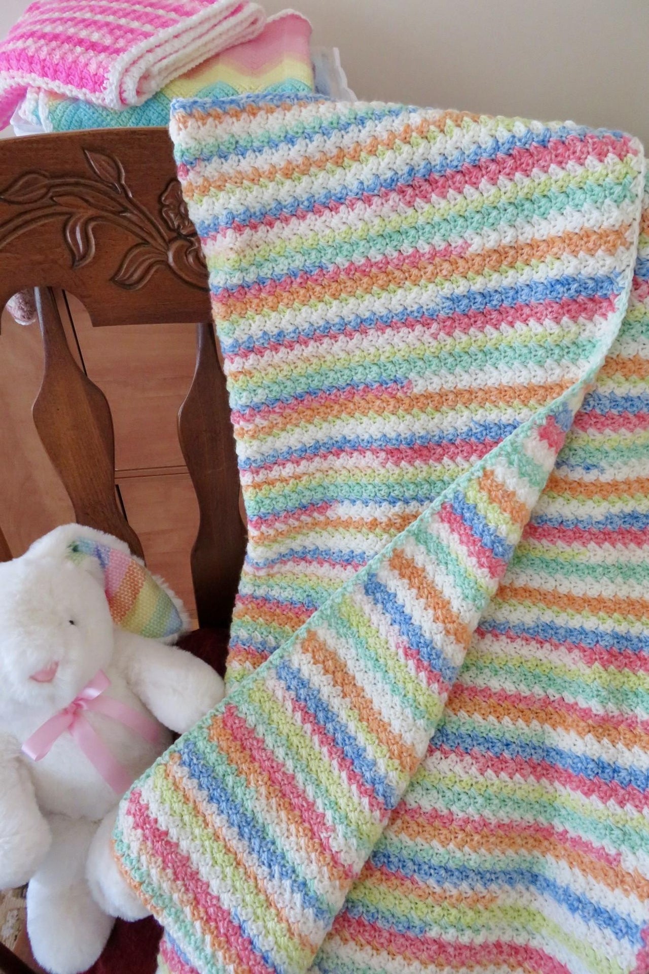 Suzette Snuggles Ice Cream Baby Blanket (DK weight)