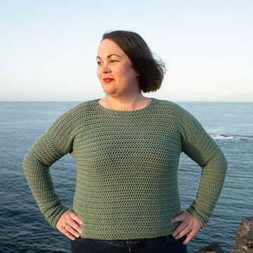 Crochet Crew Neck Sweater
