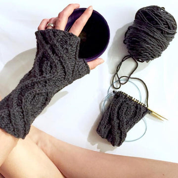 Winding Path Fingerless Gloves
