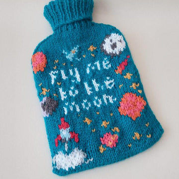Fly Me to The Moon Hot Water Bottle Cover