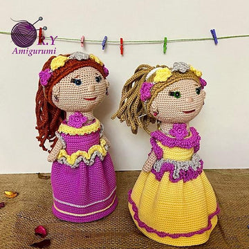 Amigurumi Lala bridesmaid dresses