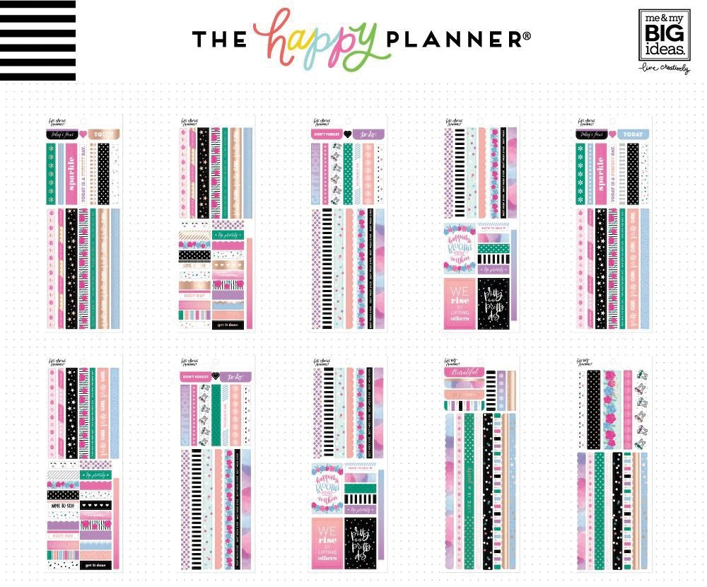 Happy Planner Washi Sticker Book - Girly, 393/Pkg