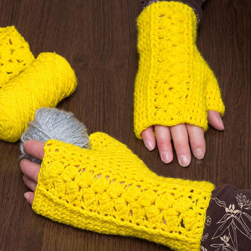 Lemonade Fingerless Mittens