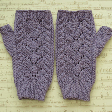 Cable and Lace Mittens