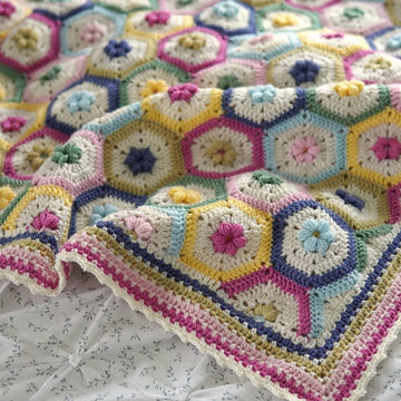 Daisy Puffs Blanket