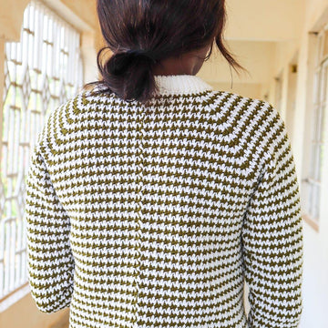 Crochet Houndstooth Sweater