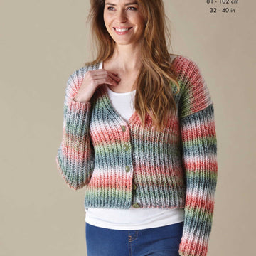 Sweater and Cardigan Knitted in King Cole Acorn Aran - 5806 - Downloadable PDF