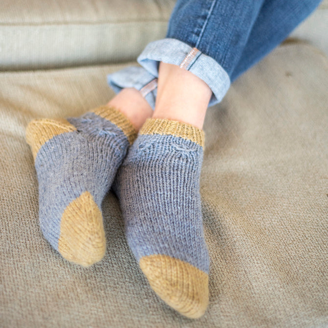 Hartland Slipper Socks in Berroco Ultra Wool - Portfolio4 - Downloadable PDF