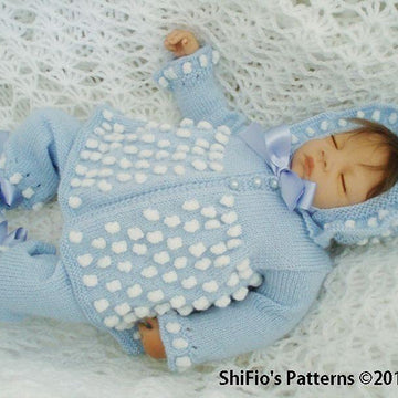 Knitting pattern baby jacket , hat, trousers & booties #54