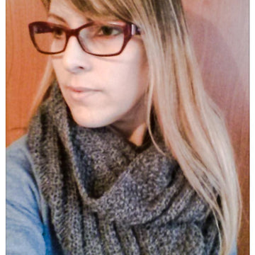 Grey Diagonal Infinity Scarf