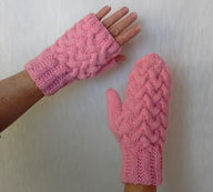 Strawberry Fluff Mitts or Mittens