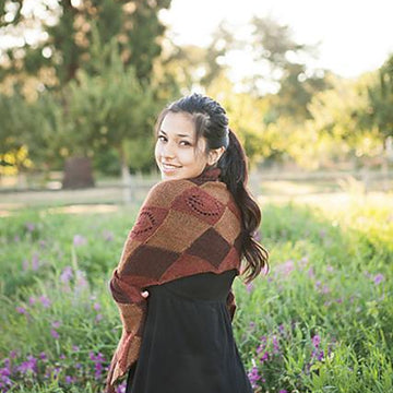 Entrelac Shawl with Leaf Option