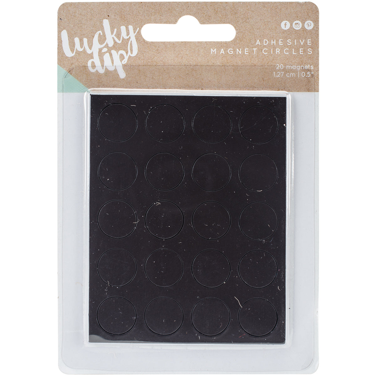 Kaisercraft Lucky Dip Adhesive Magnets 20/Pkg - Circles .5"