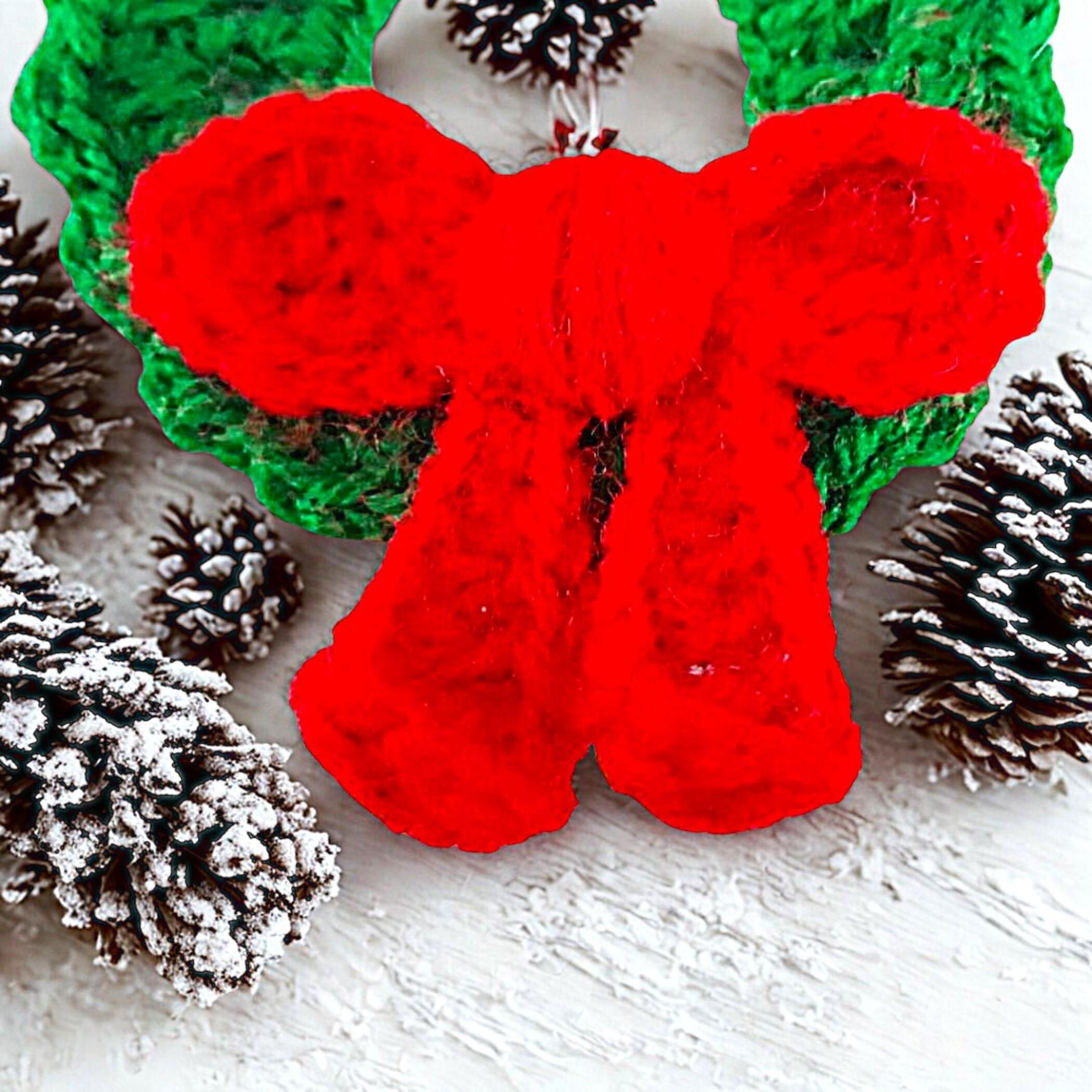 Mini Christmas Wreath Crochet Pattern Tree Ornament Amigurumi PDF DIY