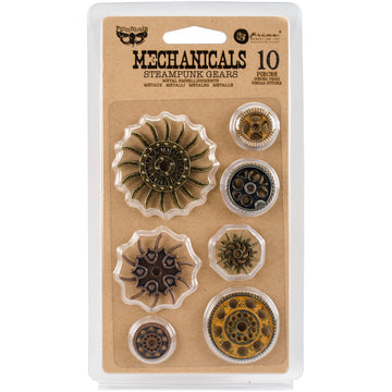 Prima Marketing Finnabair Mechanicals Metal Embellishments - Steampunk Gears 10/Pkg