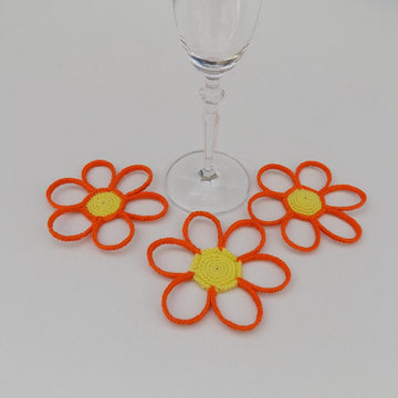 Daisy flower coasters