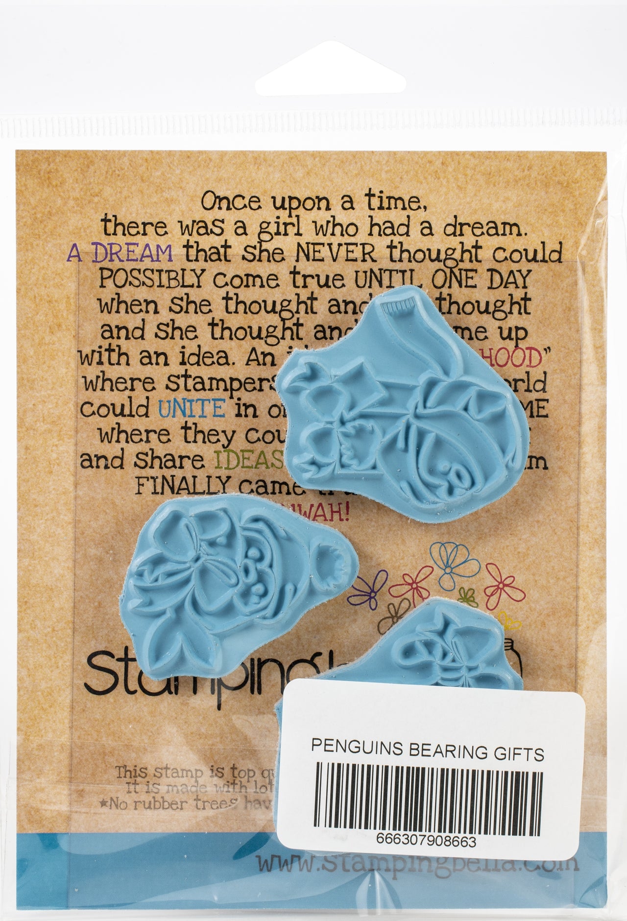 Stamping Bella Cling Stamps - Penguins Bearing Gifts