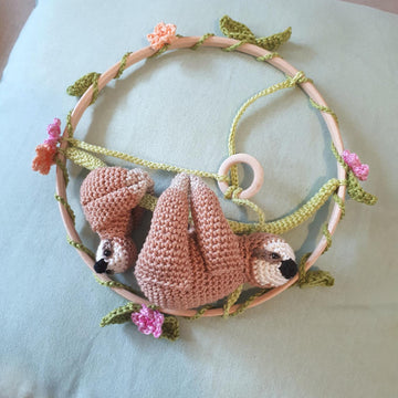 Sloth baby mobile