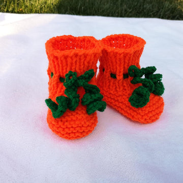 Pumpkin Baby Booties