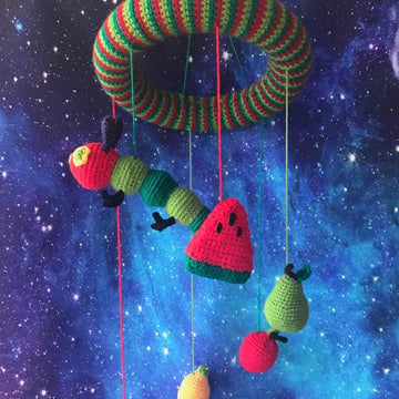 Hangry Caterpillar Crochet Mobile