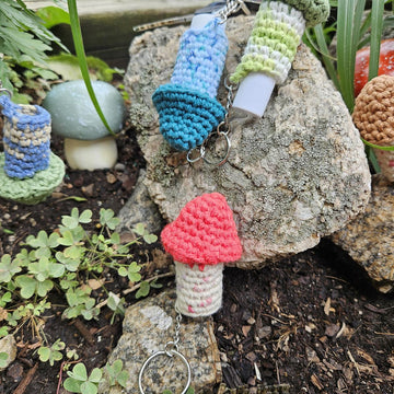Mushroom Lip Balm Keychain or Charm