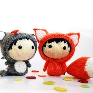 Orange Fox Doll with removable tail