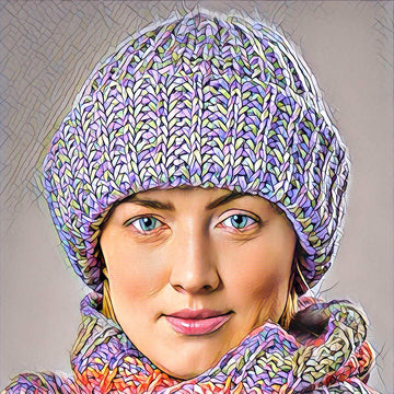 Adele Lavender Grey Beanie