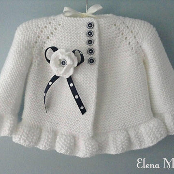 Knit Pattern Baby Girl Jacket Newborn Girl Coat Hannah