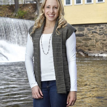 654 Causeway Vest - Waistcoat Knitting Pattern for Women in Valley Yarns Brimfield